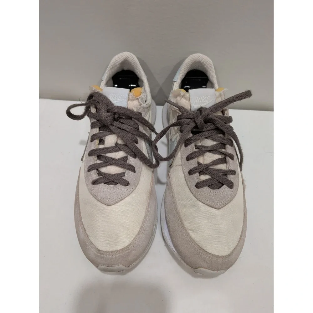 Nike Waffle Trainer 2 Women's Size 7 Sail Light Bone Running Shoes Boy Sz 5 Y